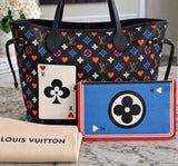 Louis Vuitton Game On Neverfull MM Black Tote + Matching Pouch | Excellent Conditio