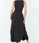 Sleeveless Bubble Bottom Maxi Dress
