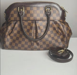 Pre-owned Louis Vuitton Canvas Shoulder Bags Trevi PM Damier Ebene Shoulder Bag