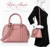 Pre-owned GUCCI Leather tote bags Gg Charm Dome Bag Guccissima Pink (hd1024m0)