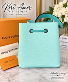 Authentic Louis Vuitton NéoNoé BB Epi Leather Bucket Bag – Aqua Blue