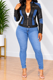 Black Faux-Leather Jacket