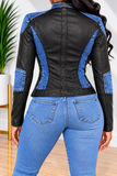 Black Faux-Leather Jacket