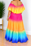 Tropical Dreams Ombré Maxi Dres
