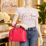 Authentic Louis Vuitton Alma BB Grenade Pink Epi Leather Crossbody Handbag