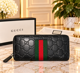 AUTHENTIC GUCCI GUCCISSIMA GG EMBOSSED LEATHER ZIP-AROUND WALLET