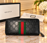 AUTHENTIC GUCCI GUCCISSIMA GG EMBOSSED LEATHER ZIP-AROUND WALLET