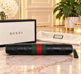 AUTHENTIC GUCCI GUCCISSIMA GG EMBOSSED LEATHER ZIP-AROUND WALLET