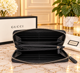 AUTHENTIC GUCCI GUCCISSIMA GG EMBOSSED LEATHER ZIP-AROUND WALLET
