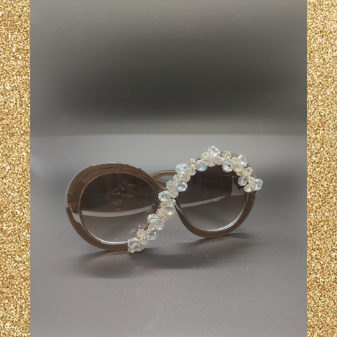 Oversized Round Diamond Sunglasses